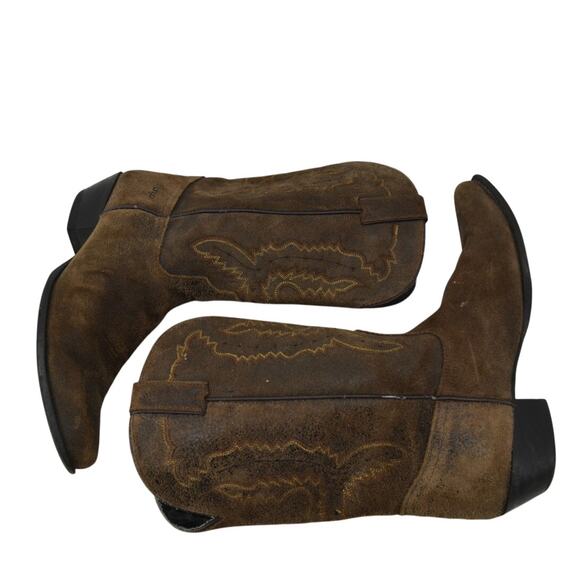 dingo Shoes - Dingo Womens Size 9 Cowboy Boots Brown Leather Western